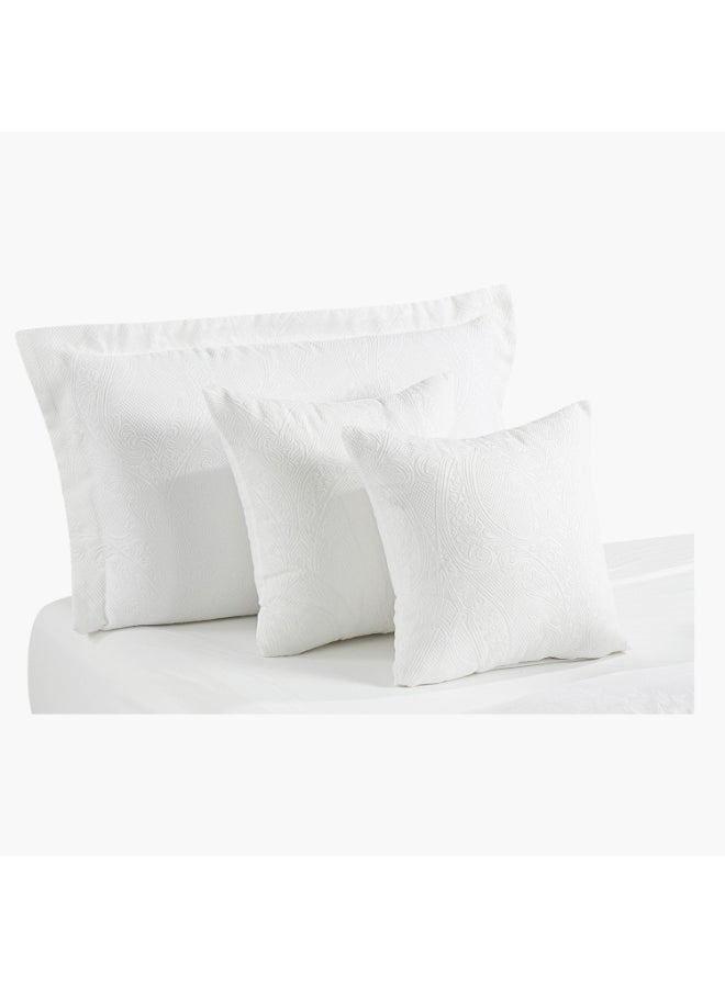 Home Box طقم لحاف ملكي جاكار أبيض بنقشة بايسلي للبالغين - Image 4